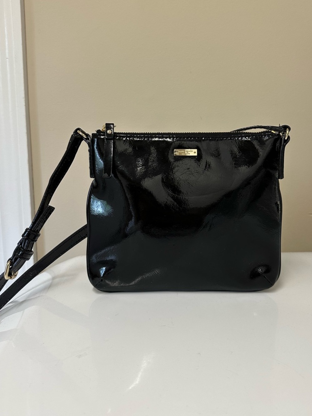 Kate Spade Black Patent Leather Crossbody Bag